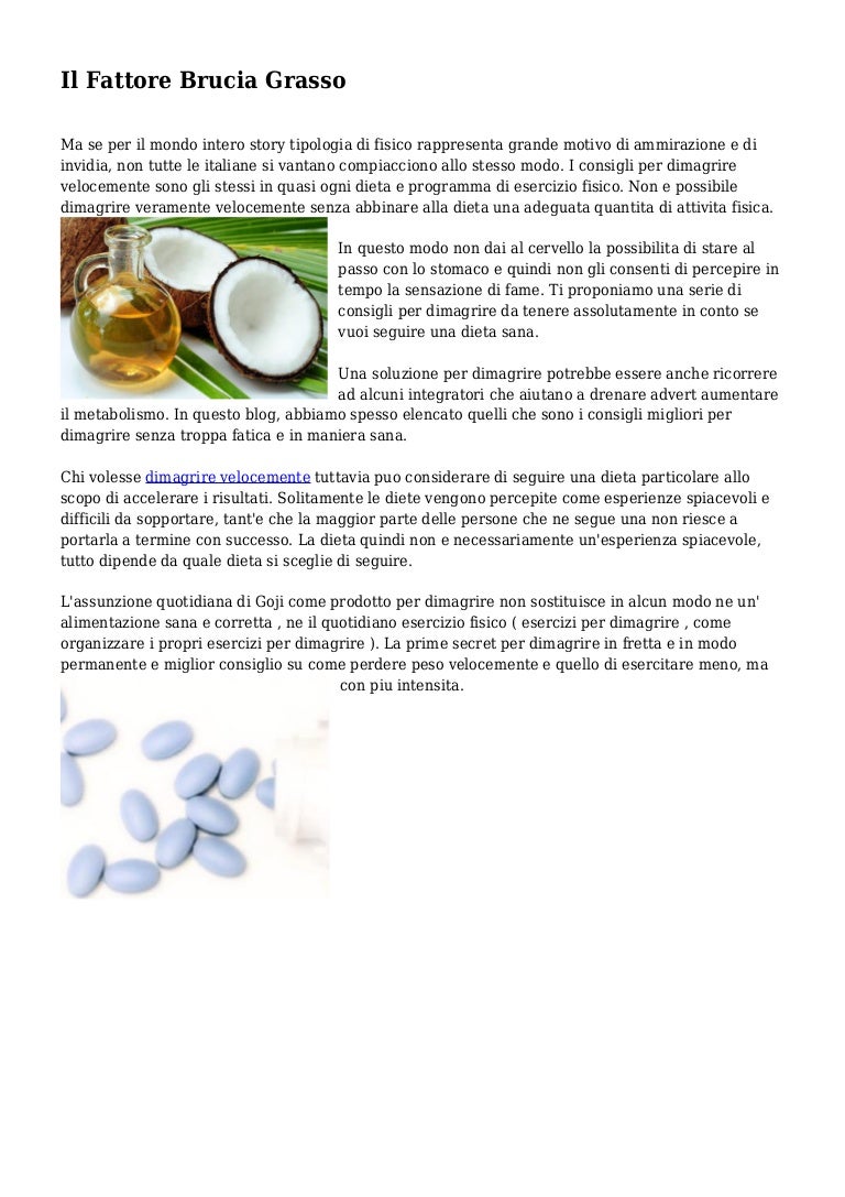 diete da seguire per perdere peso